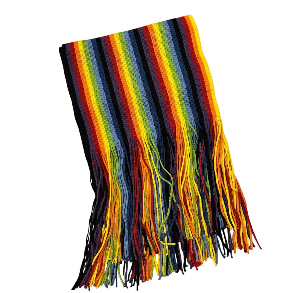 Multi Colored Winter Knit Scarf - image 1